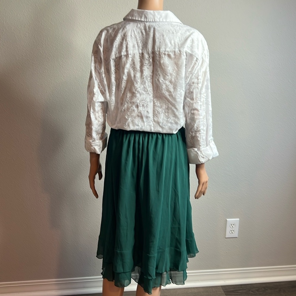 🛍️ 4 for $25 Green Layered Midi Skirt - 2XL - Picture 5 of 9